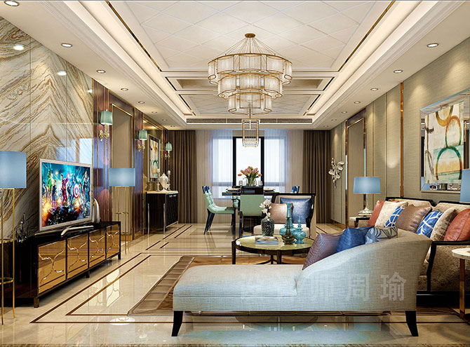 美女色色动态祝频世纪江尚三室两厅168平装修设计效果欣赏